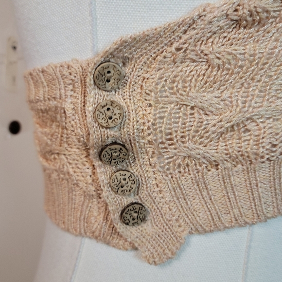 Free People Knit Nude Summer Crop Top Size XS - Picture 5 of 9